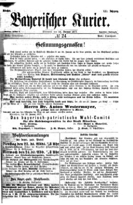 Bayerischer Kurier Mittwoch 24. Januar 1877
