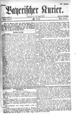 Bayerischer Kurier Samstag 28. April 1877
