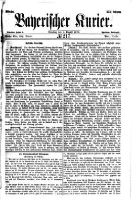 Bayerischer Kurier Dienstag 7. August 1877