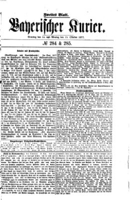 Bayerischer Kurier Sonntag 14. Oktober 1877