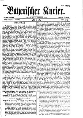 Bayerischer Kurier Samstag 17. November 1877