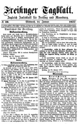 Freisinger Tagblatt (Freisinger Wochenblatt) Mittwoch 24. Januar 1877