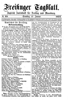 Freisinger Tagblatt (Freisinger Wochenblatt) Samstag 27. Januar 1877