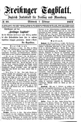 Freisinger Tagblatt (Freisinger Wochenblatt) Mittwoch 7. Februar 1877