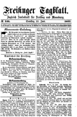 Freisinger Tagblatt (Freisinger Wochenblatt) Samstag 23. Juni 1877