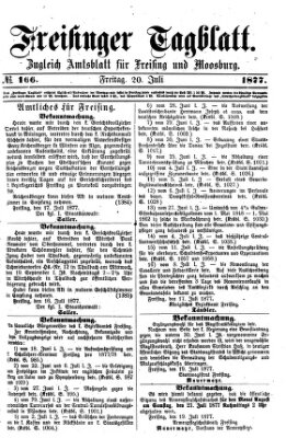 Freisinger Tagblatt (Freisinger Wochenblatt) Freitag 20. Juli 1877