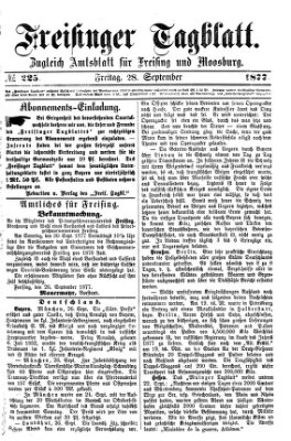 Freisinger Tagblatt (Freisinger Wochenblatt) Freitag 28. September 1877