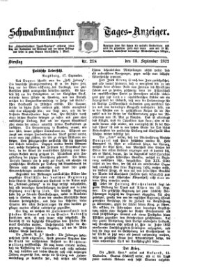 Schwabmünchner Tages-Anzeiger Dienstag 18. September 1877