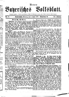 Neues bayerisches Volksblatt Montag 8. Januar 1877
