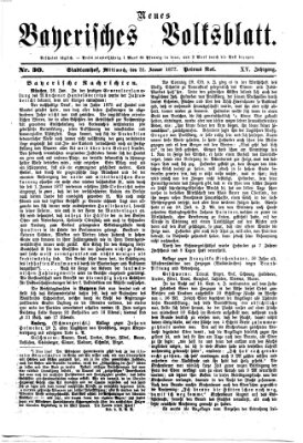 Neues bayerisches Volksblatt Mittwoch 31. Januar 1877