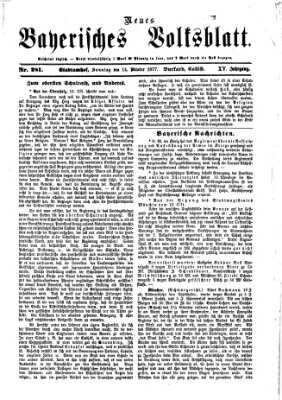 Neues bayerisches Volksblatt Sonntag 14. Oktober 1877