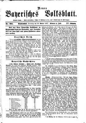 Neues bayerisches Volksblatt Sonntag 28. Oktober 1877