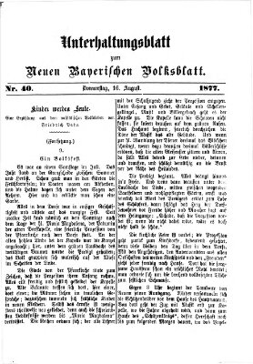 Neues bayerisches Volksblatt Donnerstag 16. August 1877