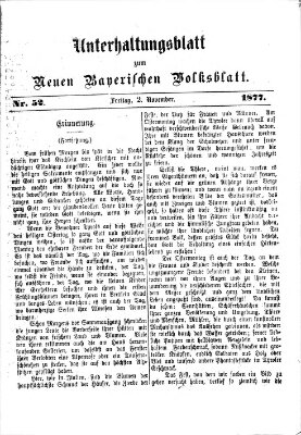 Neues bayerisches Volksblatt Freitag 2. November 1877