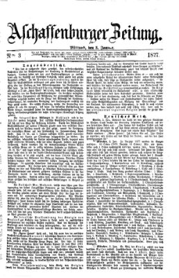 Aschaffenburger Zeitung Mittwoch 3. Januar 1877