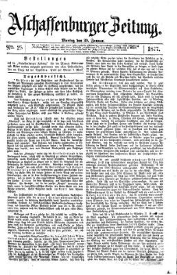 Aschaffenburger Zeitung Montag 29. Januar 1877