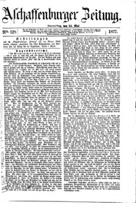 Aschaffenburger Zeitung Donnerstag 24. Mai 1877