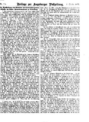 Augsburger Postzeitung Mittwoch 3. Oktober 1877