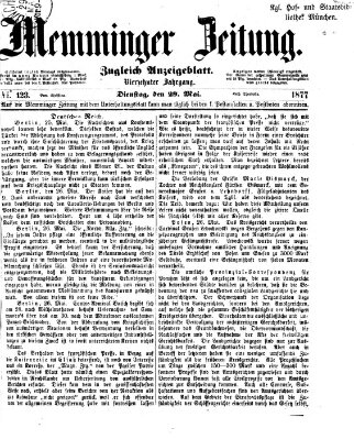 Memminger Zeitung Dienstag 29. Mai 1877