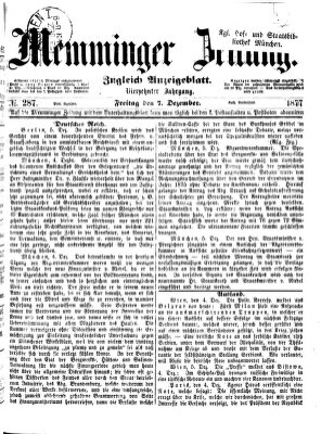 Memminger Zeitung Freitag 7. Dezember 1877