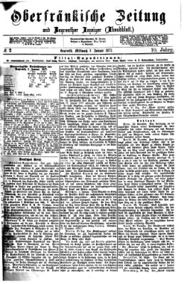 Oberfränkische Zeitung und Bayreuther Anzeiger (Bayreuther Anzeiger) Mittwoch 3. Januar 1877