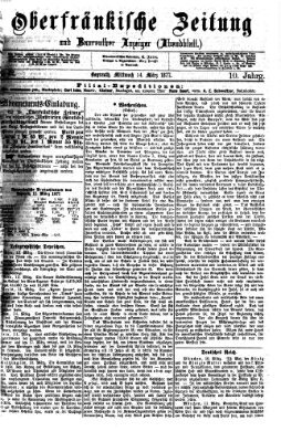 Oberfränkische Zeitung und Bayreuther Anzeiger (Bayreuther Anzeiger) Mittwoch 14. März 1877