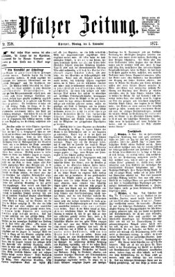 Pfälzer Zeitung Montag 5. November 1877