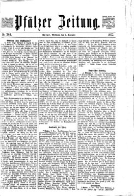 Pfälzer Zeitung Mittwoch 5. Dezember 1877