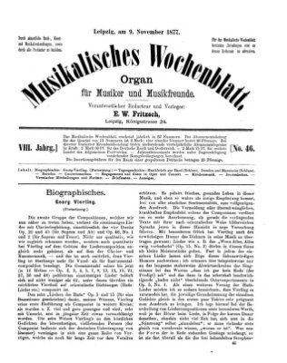 Musikalisches Wochenblatt Freitag 9. November 1877