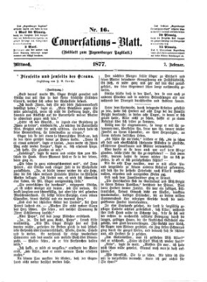 Regensburger Conversations-Blatt (Regensburger Tagblatt) Mittwoch 7. Februar 1877