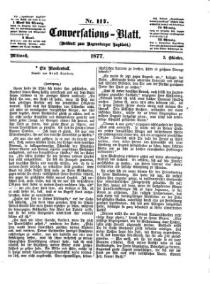 Regensburger Conversations-Blatt (Regensburger Tagblatt) Mittwoch 3. Oktober 1877