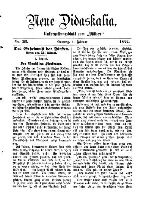 Neue Didaskalia (Pfälzer) Sonntag 4. Februar 1877