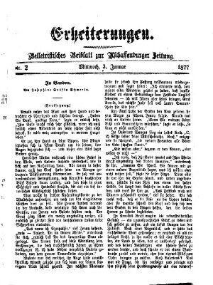 Erheiterungen (Aschaffenburger Zeitung) Mittwoch 3. Januar 1877