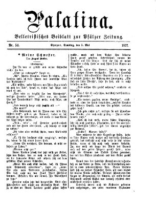 Palatina (Pfälzer Zeitung) Samstag 5. Mai 1877