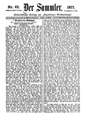 Der Sammler (Augsburger Abendzeitung) Donnerstag 24. Mai 1877
