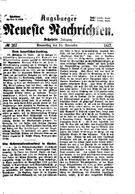Augsburger neueste Nachrichten Donnerstag 15. November 1877