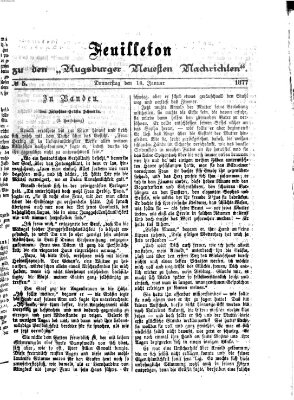 Augsburger neueste Nachrichten Donnerstag 18. Januar 1877