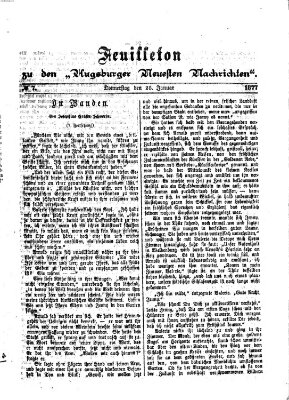Augsburger neueste Nachrichten Donnerstag 25. Januar 1877