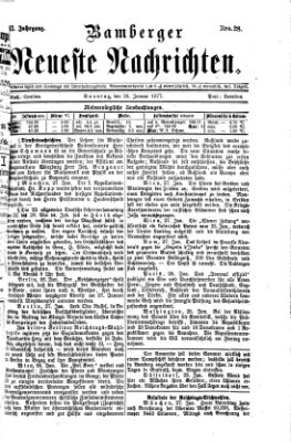 Bamberger neueste Nachrichten Sonntag 28. Januar 1877