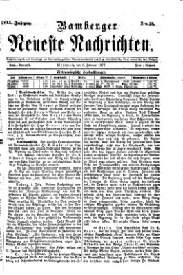 Bamberger neueste Nachrichten Mittwoch 7. Februar 1877