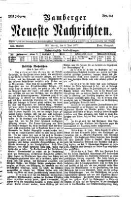 Bamberger neueste Nachrichten Mittwoch 6. Juni 1877