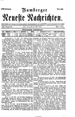 Bamberger neueste Nachrichten Freitag 20. Juli 1877