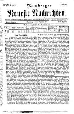 Bamberger neueste Nachrichten Montag 31. Dezember 1877