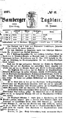 Bamberger Tagblatt Freitag 12. Januar 1877