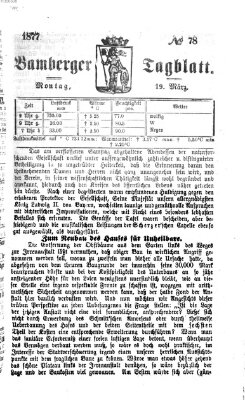 Bamberger Tagblatt Montag 19. März 1877
