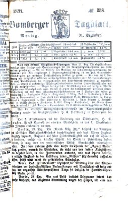Bamberger Tagblatt Montag 31. Dezember 1877