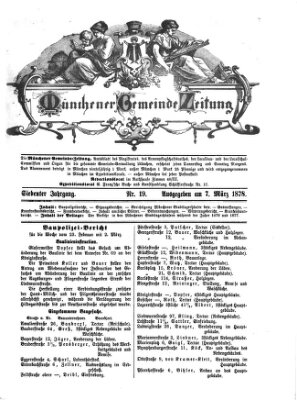 Münchener Gemeinde-Zeitung Donnerstag 7. März 1878
