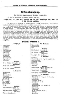Münchener Gemeinde-Zeitung Sonntag 21. Juli 1878