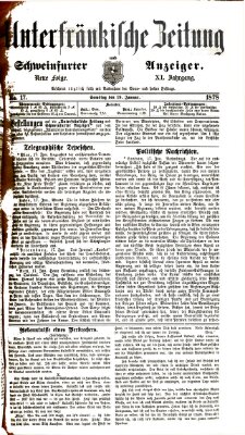 Unterfränkische Zeitung und Schweinfurter Anzeiger (Schweinfurter Anzeiger) Samstag 19. Januar 1878
