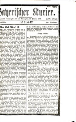 Bayerischer Kurier Montag 11. Februar 1878